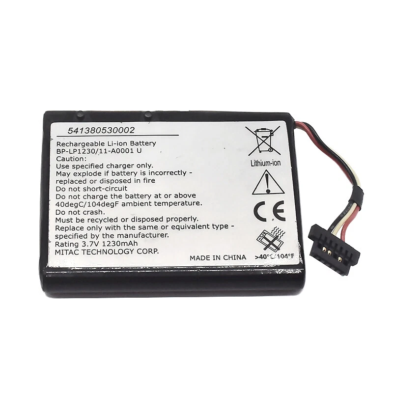 Mitac 3.7V 1230mAh Battery 541380530002 BP/LP1230/11/A0001U For Navman N20 S20 - Image 1 of 1