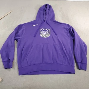 Sacramento Kings Hoodie Mens Large Purple Pullover Sweatshirt Nike Basketball * - Picture 1 of 9