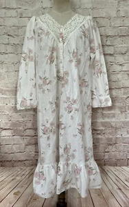 Victoria Secret Vintage Gold Label Cotton Nightgown Lace Cottage Core Prairie M - Picture 1 of 6