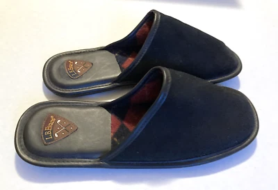 LB Evans Mens Suede Leather Slippers Slip On Golfer Sz 9 M - Image 1 of 4
