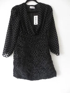 Rixo BLACK SPOTTED GOLDEN  Dress UK 6 Rrp £295 - Picture 1 of 10