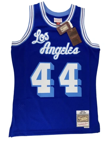 Los Angeles Lakers Mithell & Ness Swingman Blue Jersey 1960-61 Jerry West NBA Cover
