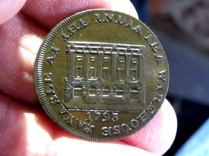 High Grade 1793  BRITISH CONDOR TOKEN DH 89  HALF PENNY  HAWKINS BIRD K1 - Picture 1 of 2