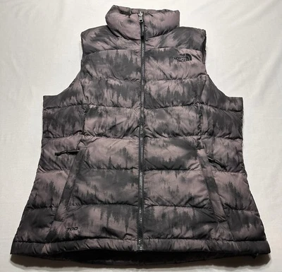 Chaleco acolchado The North Face Nuptse 2 para mujer mediano 700 árboles estampados *LEER Foto 1 de 4