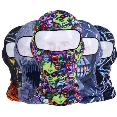 Halloween Skull Balaclava Men Women Ski Mask Sports Scarf Riding Full Face Cover - Image 1 of 4