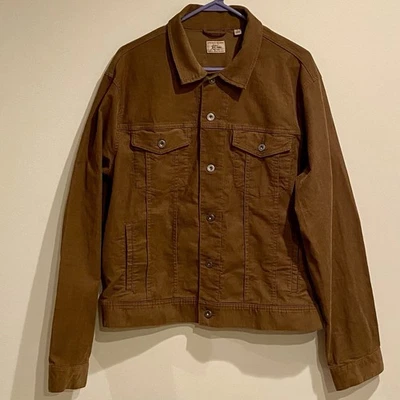 J. Crew Corduroy Trucker Jacket Coat Mens Size L Western Brown Mocha Mousse - Image 1 of 4