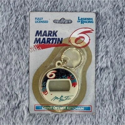 Legends of Racing Mark Martin #6 Drink Opener Keychain/Ring Nascar Collectible - Image 1 of 4