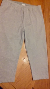 Hell melierte graue Capri-Pull-On Hose Gummibund XXL (kleinere US-Größe) neu - Bild 1 von 3