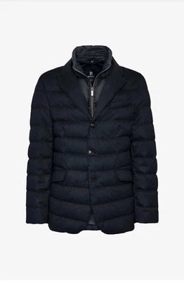 Blazer de plumón Boggi Milano con babero extraíble azul marino Foto 1 de 4