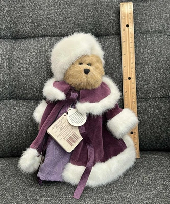 Peluche de terciopelo rojo vacaciones de invierno Boyds Bear Bailey 1998 retirado 9"" nuevo con etiquetas Foto 1 de 4