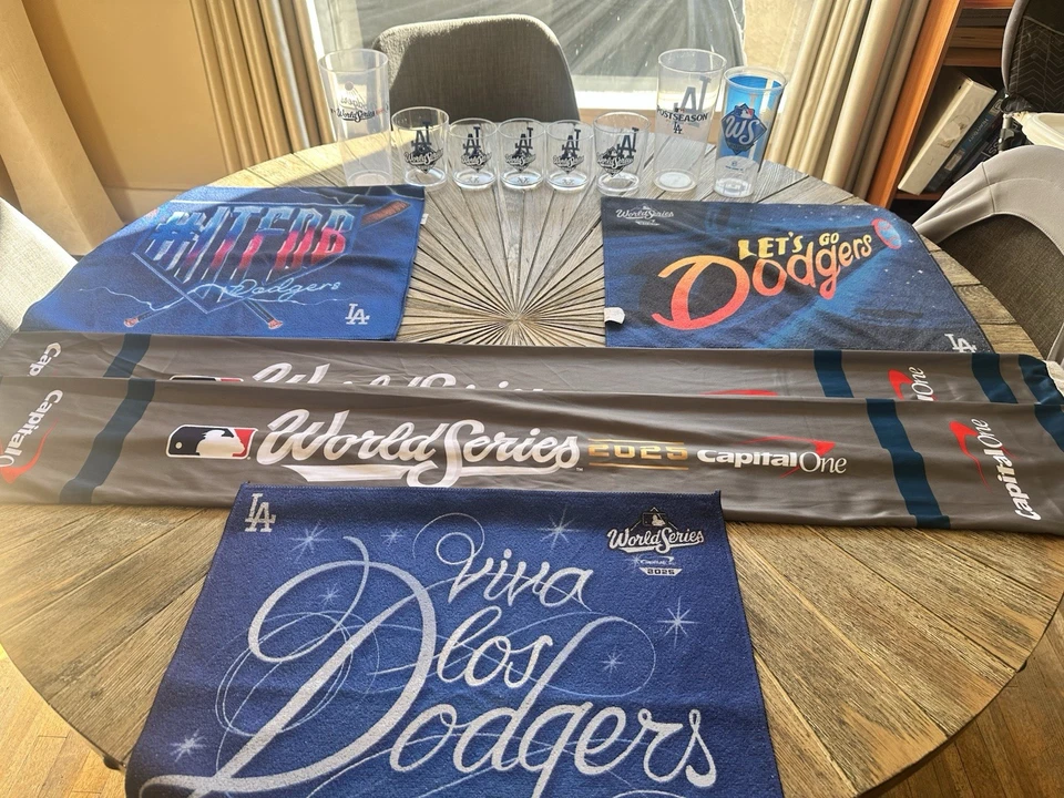 2025 Dodgers World Series Memorabilia (Rally Towels/Scarfs/Cups)  - Image 1 of 4