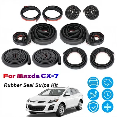 Rubber Seal Striping Trim Weather Draft Wind Noise Reduction Trim For Mazda CX-7 - Image 1 of 4