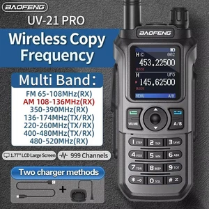 Baofeng UV-21 Pro V2 Walkie Talkie Air Band Type-C Long Range Ham Two Way Radio - Picture 1 of 11