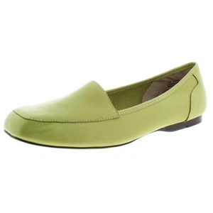 Array Womens Freedom Green Leather Loafers Shoes 7.5 Super Slim (SS) BHFO 8172 - Picture 1 of 2