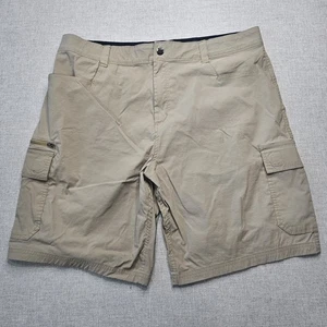 Eddie Bauer Cargo Shorts Herren 40 khaki hellbraun Wandern 10" Schrittlänge Stretch Tech - Bild 1 von 13
