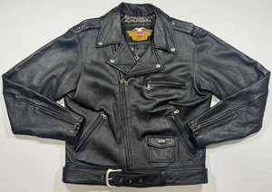 Harley-Davidson An American Legend Leder Motorrad Jacke Herren L Schwarz Gürtel - Bild 1 von 21