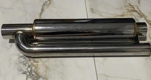 1320 Performance ultra quiet SH QW resonator muffler universal 2.5" inlet out - Picture 1 of 3