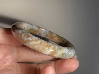 55.6 毫米/天然稀有彩虹海洋碧玉手镯/彩虹天空 — 第 1/4 张图片