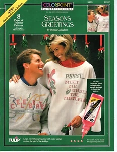 Colorpoint Paintstitching Jahreszeiten Grüße Weihnachten Design Stoffmalerei - Bild 1 von 2