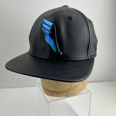 Gorra de béisbol New Era The Athlete's Hermes negra sombrero imitación cuero Snapback Foto 1 de 4
