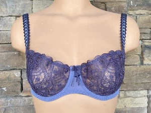 Aubade All Lace See Thru 36 C Bra Mauve Underwire - Picture 1 of 4