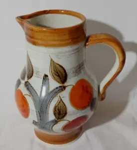 Schramberg Handgemalt Pitcher Mandarin Pattern Germany 1480/ 2632 2 MCM 9 Inches - Picture 1 of 7