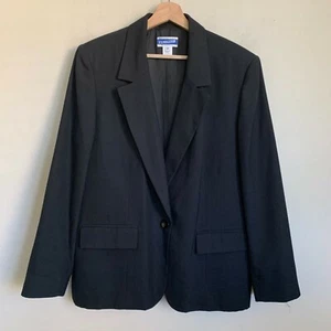 Pendleton giacca blazer donna classico nero bottoni tasche foderato taglia 14 - Foto 1 di 9