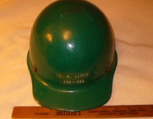 Vintage MSA Green Fiber Hardhat Adjustable Liner 1970's Baltimore Estate - Picture 1 of 9