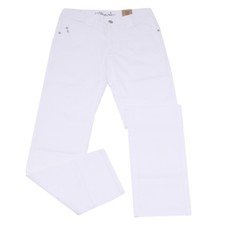 1457S pantalone bimbo ARMANI JUNIOR bianco cotone pant trouser kid