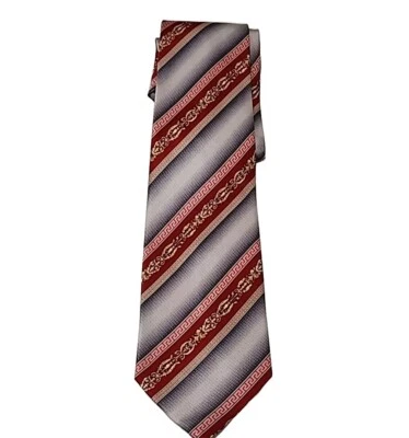 Antonio Ricci Men's Silk Tie, Multicolor, Maroon Gold Design Made in Italy - Image 1 of 4