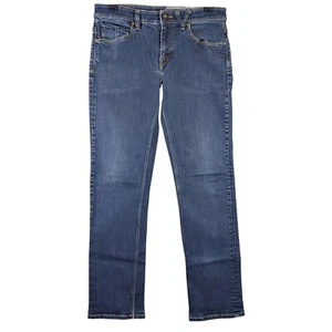 Volcom Solver Modern Straight Jeans Dark Wash Denim Pants Size 30 (Fits 30x30) - Picture 1 of 11