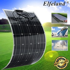 Elfeland 100W 18V Pannello solare Monocristallino Semi-Flessibile Camper Baita 
