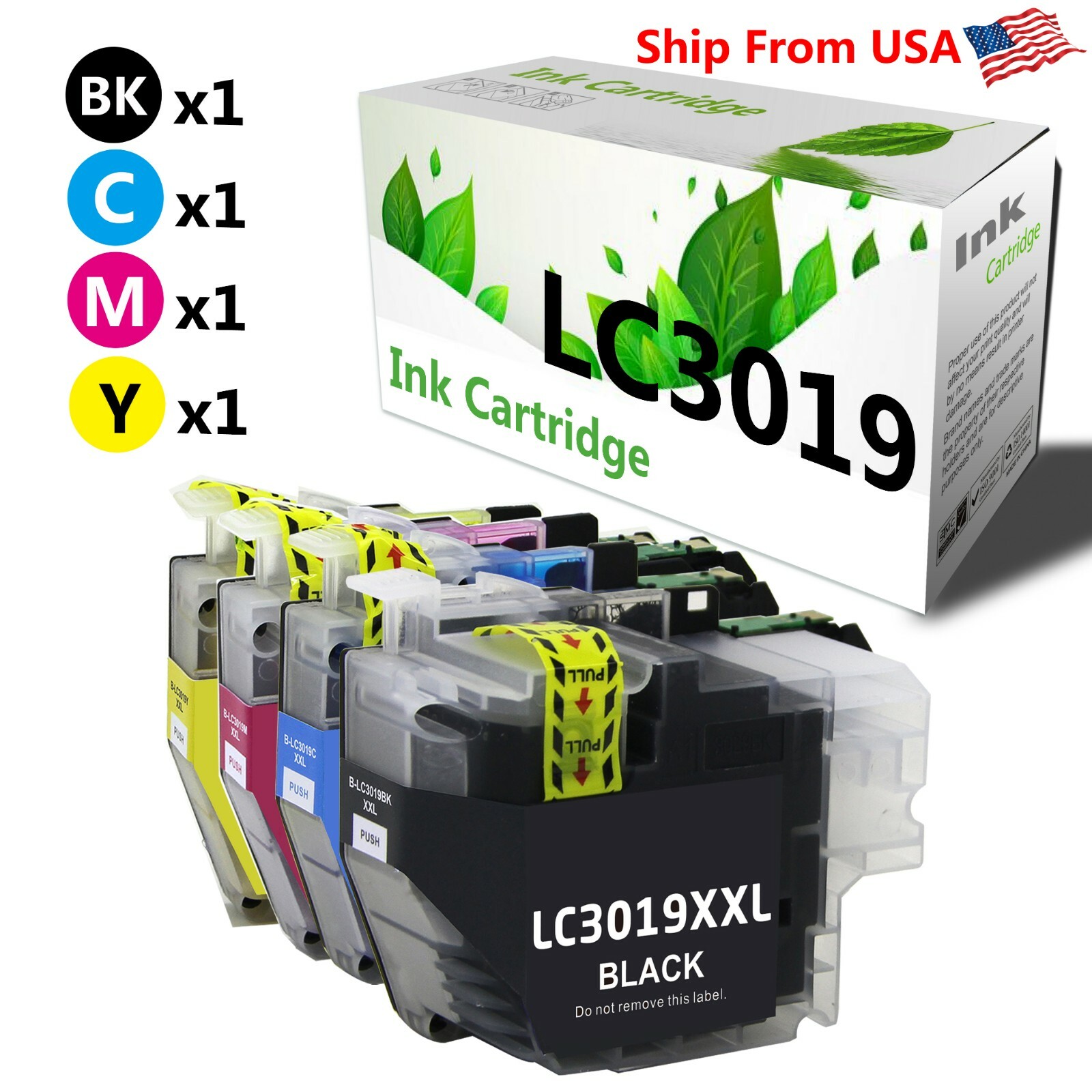 4 PACKLC3019 Ink Cartridge for Brother 
