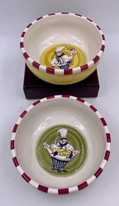 Pair Sonoma Life+style BORDEAUX CAFE Chef 6" round cereal bowls - no damage - Picture 1 of 5
