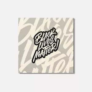 Montaña rusa cuadrada de madera Black Lives Matter 4"" X 4 - Imagen 1 de 3