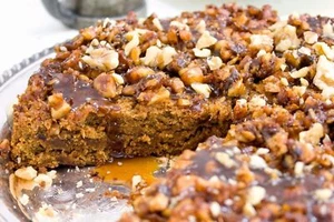 Andy Anand Keto Caramel Walnut Cake 9" - Sugar Free (2 lbs), Shipped 2nd Day Air - Picture 1 of 9