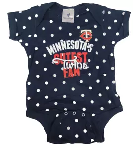 MLB Minnesota Twins Newborn Hearts Bodysuit Creeper 12 Months New - Picture 1 of 1