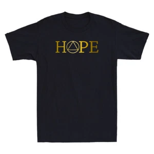 Sobriety Hope Recovery Alcoholic Abstinence Sober AA Support Funny Men's T-Shirt - Picture 1 of 8