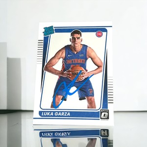 Luka Garza Signed Optic Rated Rookie Card Autograph On Card