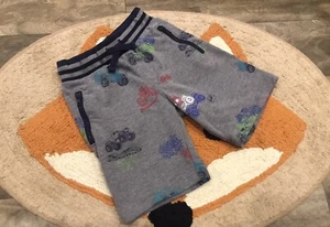 365 Kids Boy Size 6 Gray/Monster Trucks Print Soft Shorts W/Zipper Pockets. #308 - Picture 1 of 9