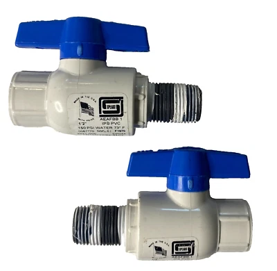 1/2″ Spears Utility Ball Valve 2621-005 NSF-61 EPDM 150PSI 73° w/ 1" Male Thread - Image 1 of 4