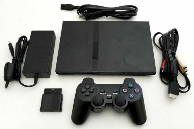 Restored Sony PlayStation 2 PS2 Slim Console Black Matching