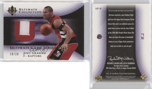 2005-06 Ultimate Collection Game Jersey Gold /20 Joey Graham Rookie Patch RC