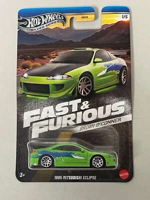 2024 Hot Wheels Fast & Furious Brian O'Conner 1995 Mitsubishi Eclipse Green A114 - Image 1 of 2