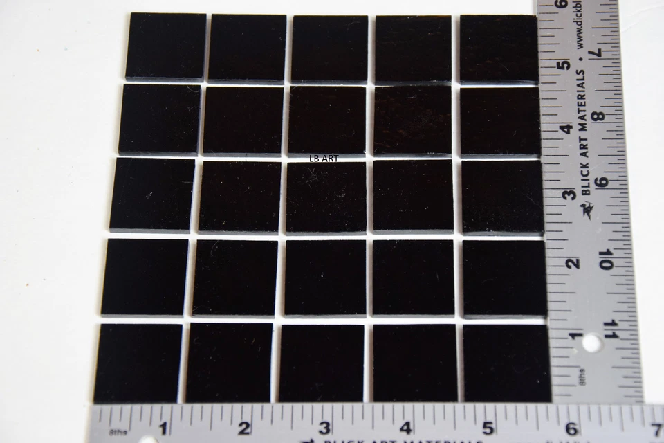 0100.30 - 20 BLACK 1/2" " BULLSEYE 3mm THICK GLASS 90 COE TESTED COMPATIBLE