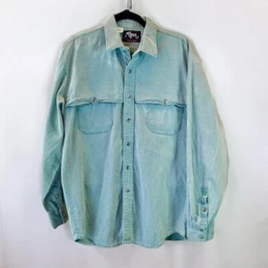 VTG 90s Roper Sport Denim Jean Western button up Shirt M Light Wash Cowboy - Picture 1 of 8