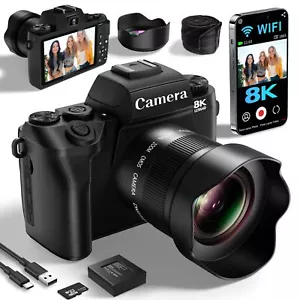 Digital Camera, 8k Cameras for Photography, 64MP WiFi Touch Screen Vlo... - Picture 1 of 8