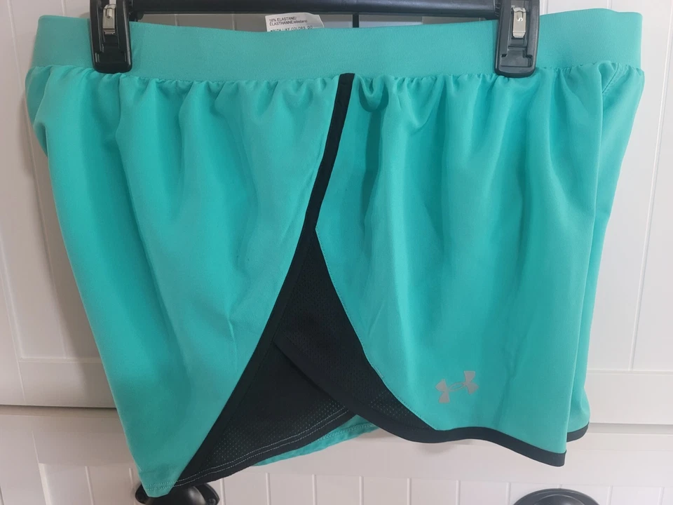 Womens Under Armour Athletic Running Shorts New Size XL Teal - Image 1 of 1