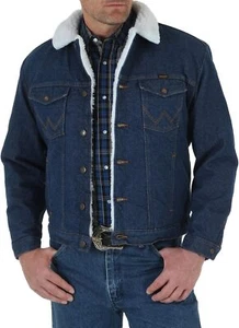 HERREN Wrangler Western Sherpa gefütterte Denimjacke 74255PW (SCHNELLER VERSAND) - Bild 1 von 1