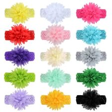 Colorful Baby Girls Headbands Chiffon Flowers Breath Mesh Headbands for Infants